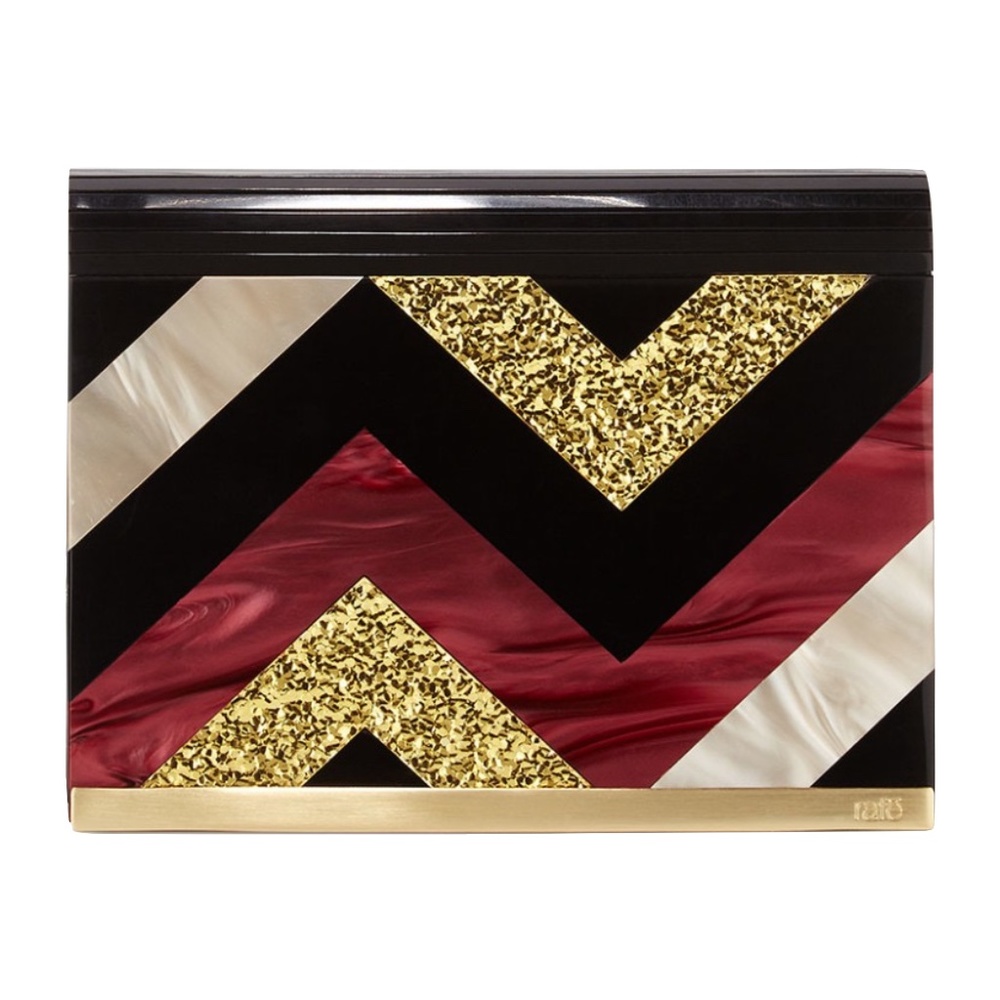 RAFE NY Rare Lisa Medium Flap Crossbody Bag Black Burgundy Ivory Neiman Marcus